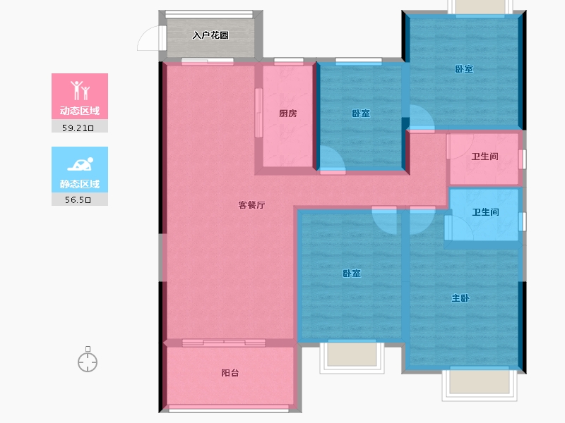 江西省-九江市-通源·柴桑郡-106.40-户型库-动静分区