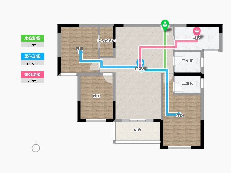 河南省-驻马店市-嘉和院子-97.30-户型库-动静线