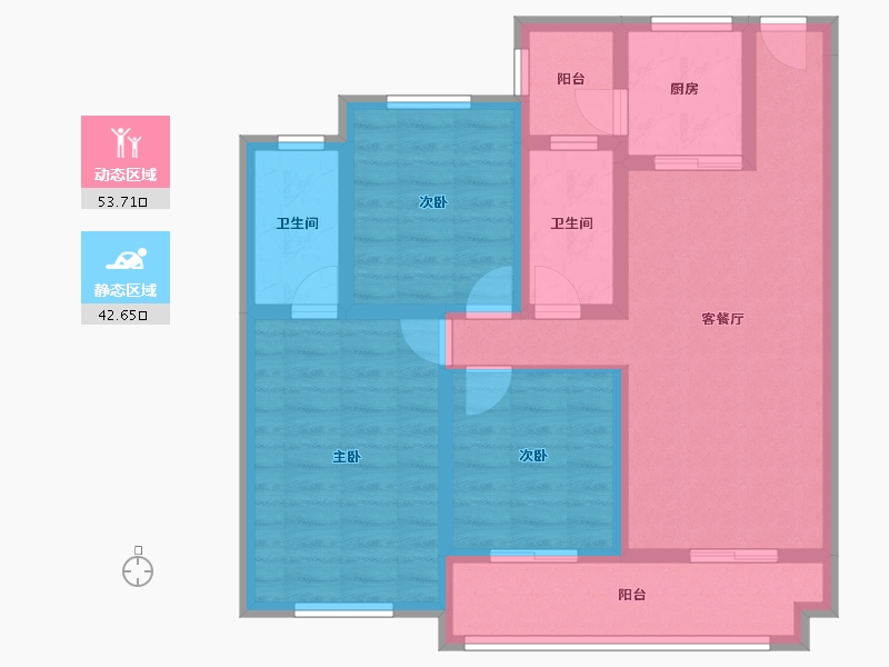 广东省-肇庆市-肇庆·中梁壹号院-84.53-户型库-动静分区