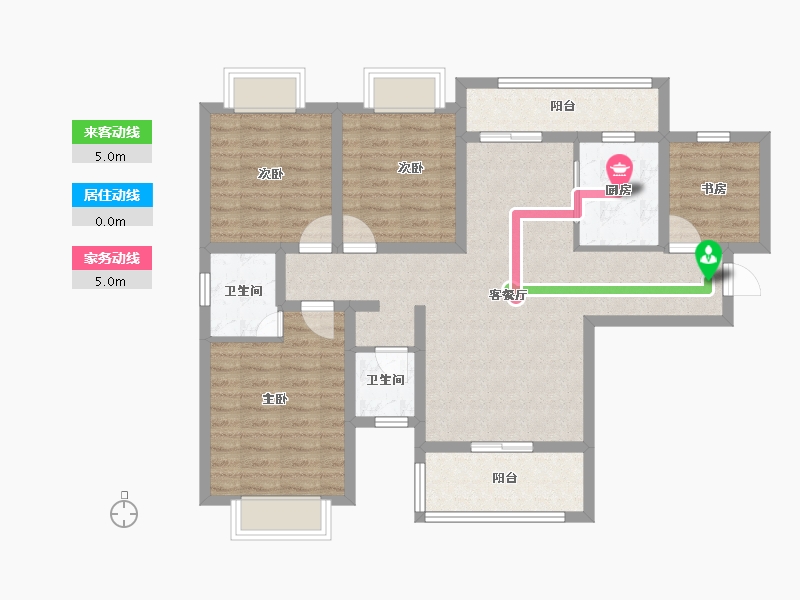 湖南省-常德市-金嘉桂花城-95.03-户型库-动静线