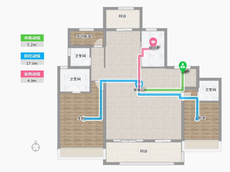 河南省-周口市-昌建·外滩壹号-135.20-户型库-动静线