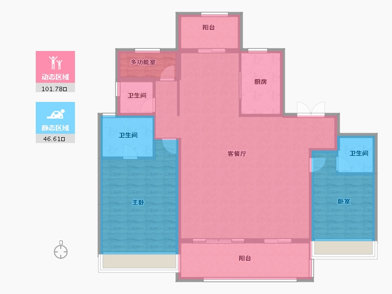 河南省-周口市-昌建·外滩壹号-135.20-户型库-动静分区