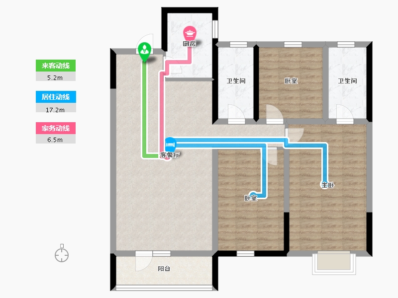 辽宁省-辽阳市-金首府-106.30-户型库-动静线