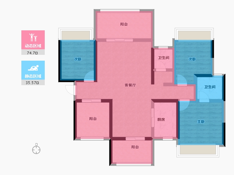 湖南省-永州市-徐福天誉-97.00-户型库-动静分区