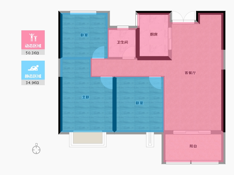 江西省-九江市-通源·柴桑郡-76.80-户型库-动静分区