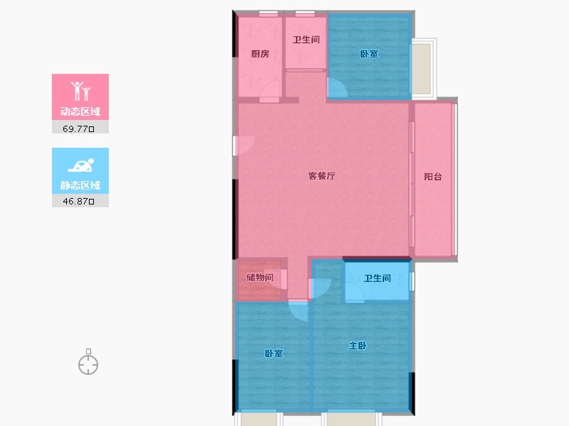 江西省-九江市-德安碧桂园-106.40-户型库-动静分区