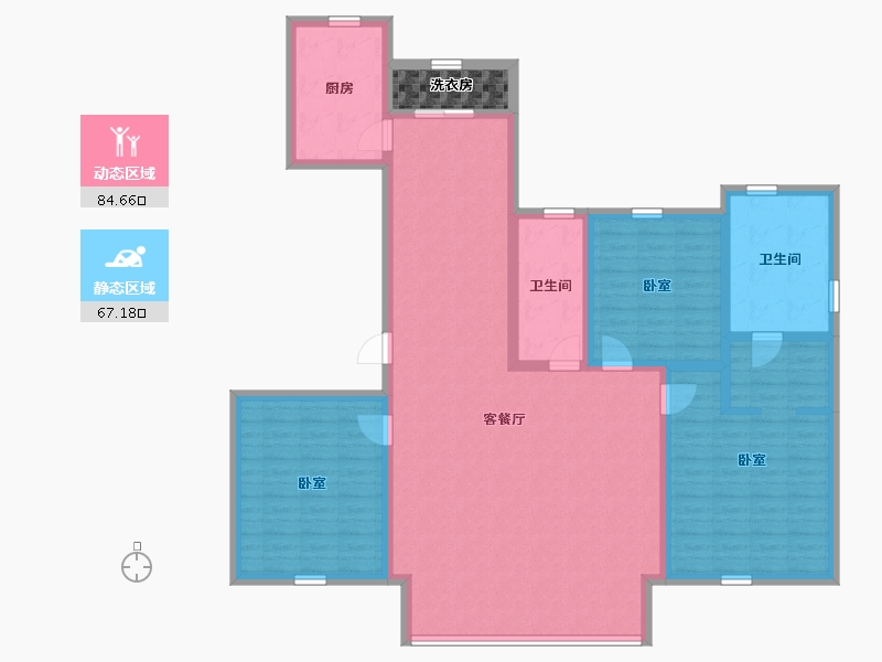 河北省-承德市-庄普新城-140.80-户型库-动静分区