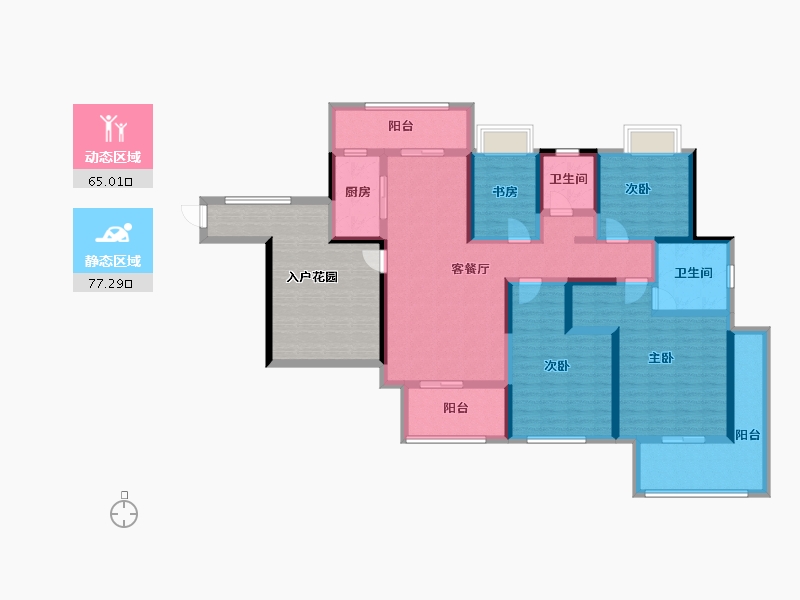 湖南省-永州市-永城·滨江尚品-145.57-户型库-动静分区