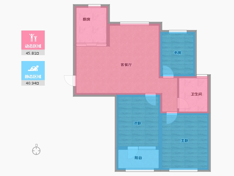 山东省-威海市-威高新城信和苑-77.05-户型库-动静分区