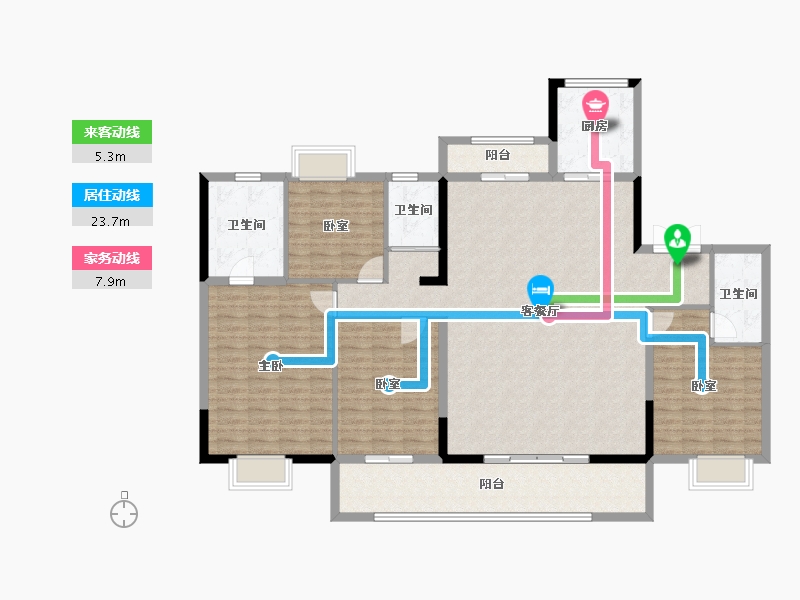 江西省-吉安市-井冈山碧桂园·凌云府-157.60-户型库-动静线