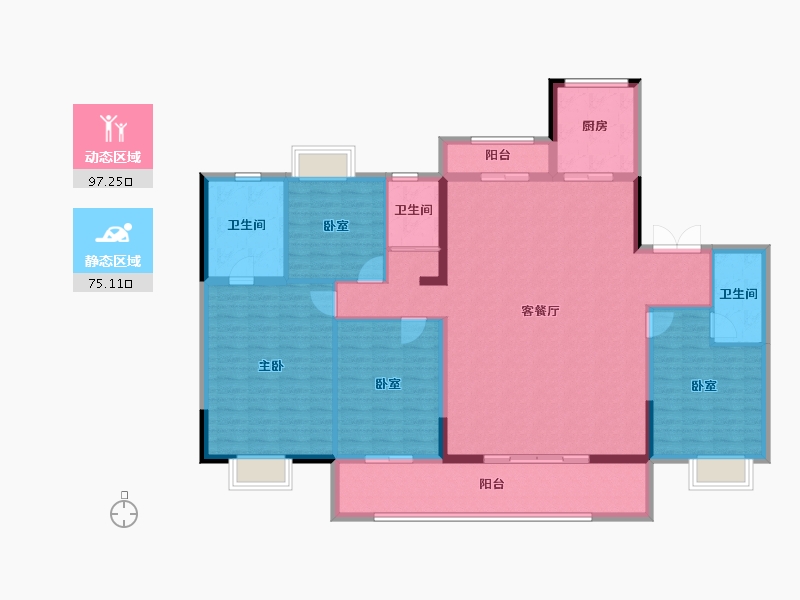 江西省-吉安市-井冈山碧桂园·凌云府-157.60-户型库-动静分区