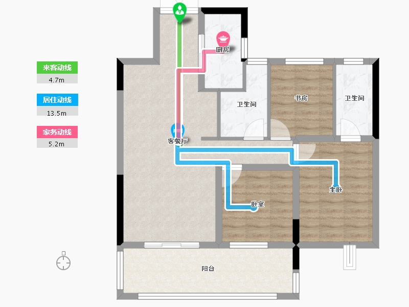 江西省-九江市-凤凰·状元府-83.65-户型库-动静线