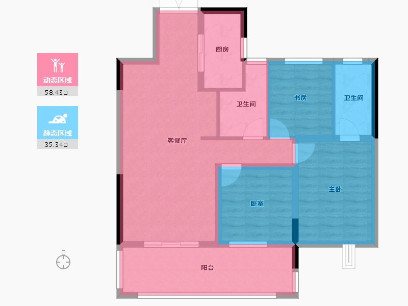 江西省-九江市-凤凰·状元府-83.65-户型库-动静分区