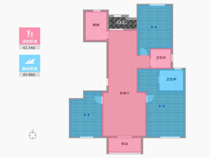 河北省-承德市-庄普新城-113.43-户型库-动静分区