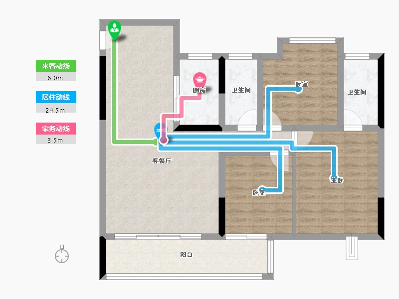 江西省-九江市-德安碧桂园-94.40-户型库-动静线