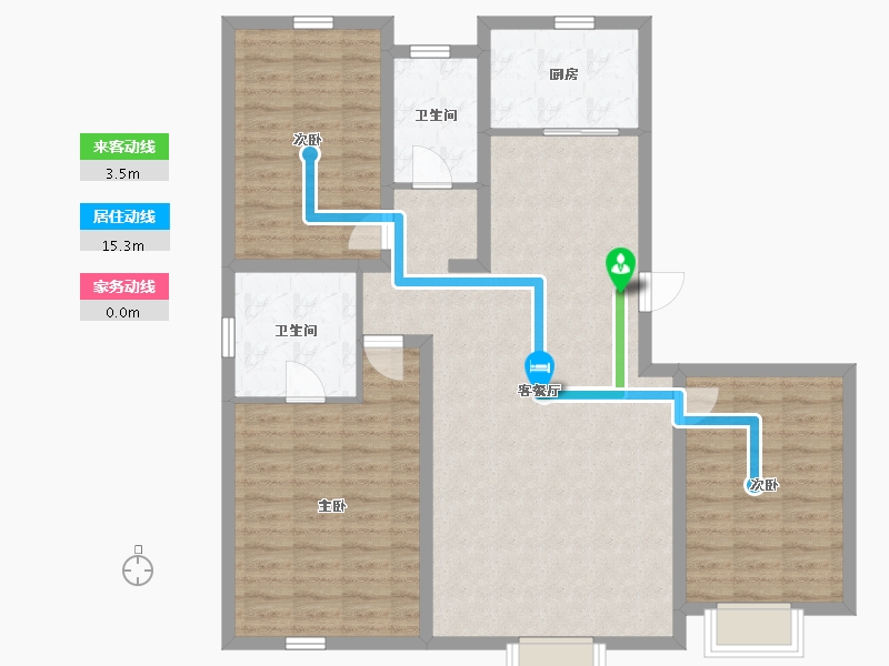 内蒙古自治区-呼和浩特市-中南璞樾府-108.00-户型库-动静线