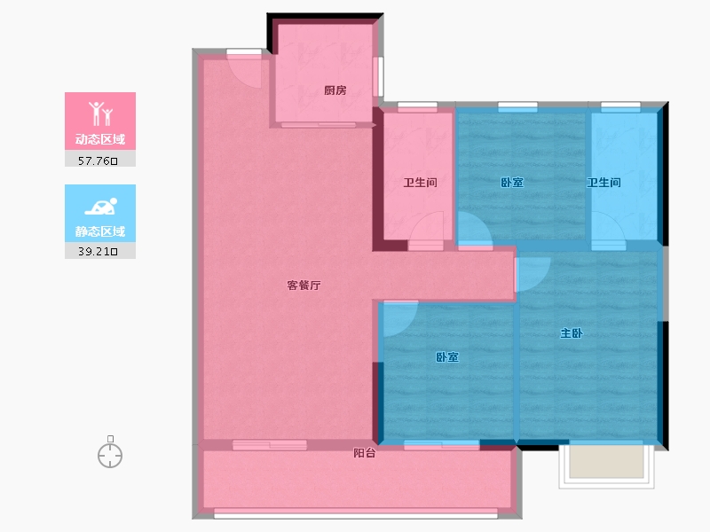 江西省-九江市-通源·柴桑郡-87.20-户型库-动静分区