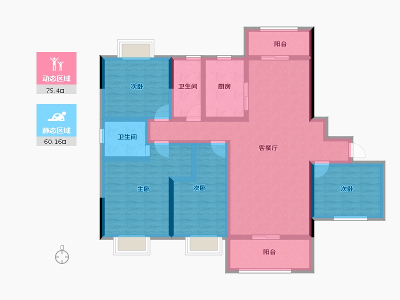 湖南省-永州市-永城·福江苑-119.65-户型库-动静分区