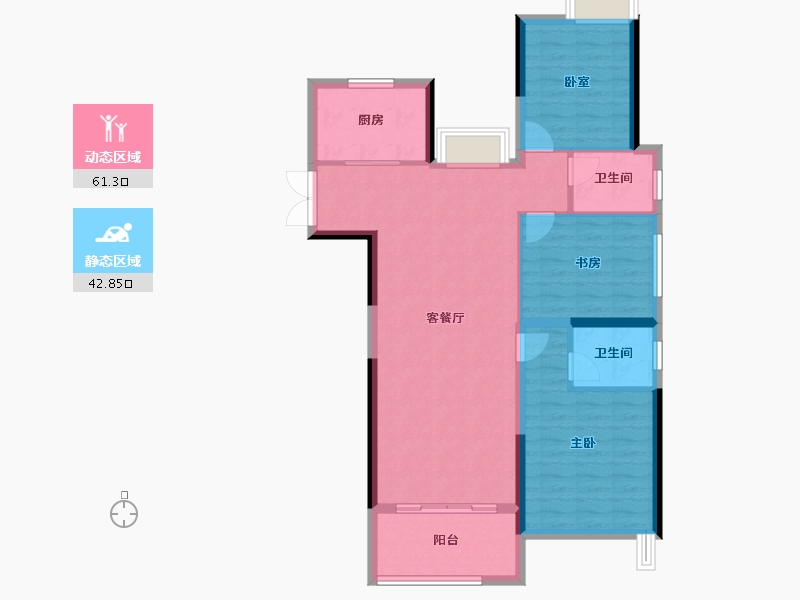 江西省-九江市-通源·柴桑郡-94.40-户型库-动静分区