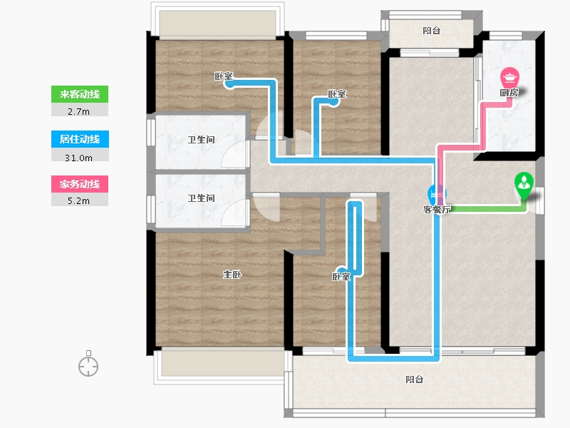 广东省-河源市-和平碧桂园星钻-106.48-户型库-动静线