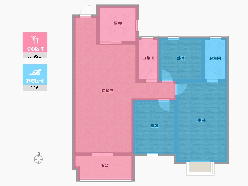 陕西省-安康市-城投公园中央-94.28-户型库-动静分区