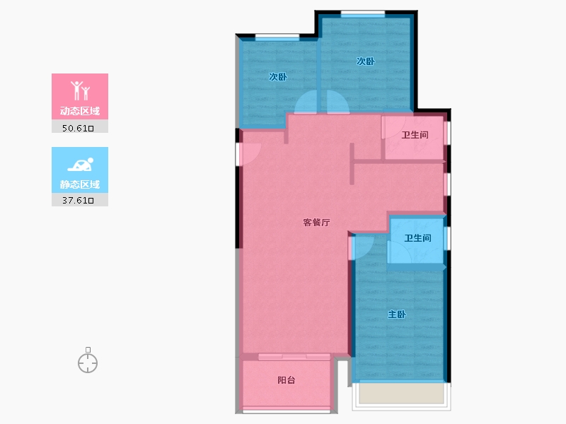 河南省-郑州市-美盛中华城-84.29-户型库-动静分区