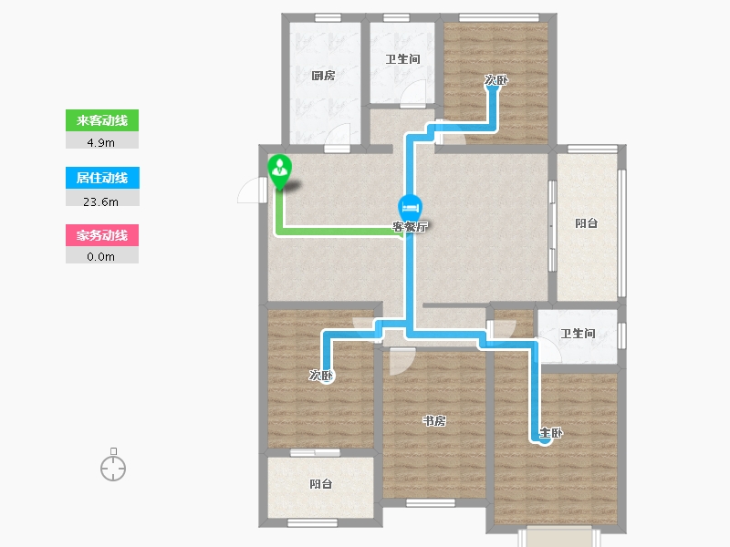 山东省-聊城市-精诚中央华府-132.00-户型库-动静线