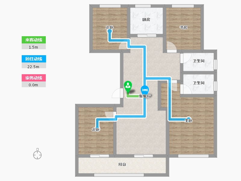 广东省-肇庆市-肇庆·中梁壹号院-105.21-户型库-动静线