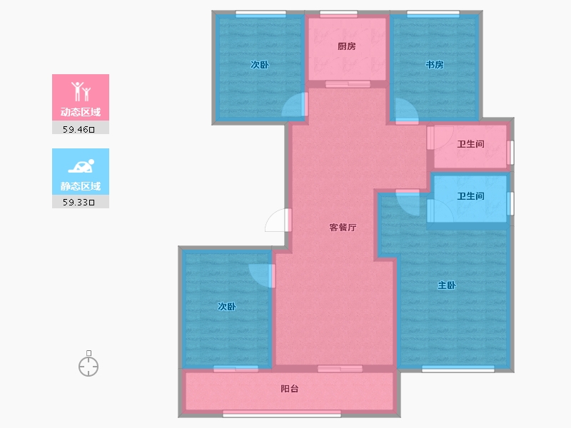 广东省-肇庆市-肇庆·中梁壹号院-105.21-户型库-动静分区