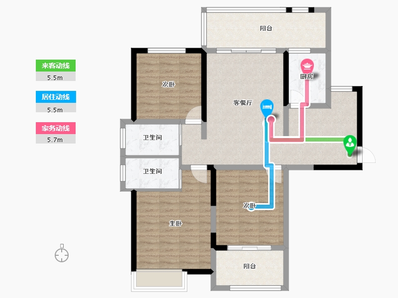 河南省-焦作市-和兴鑫悦府-100.42-户型库-动静线