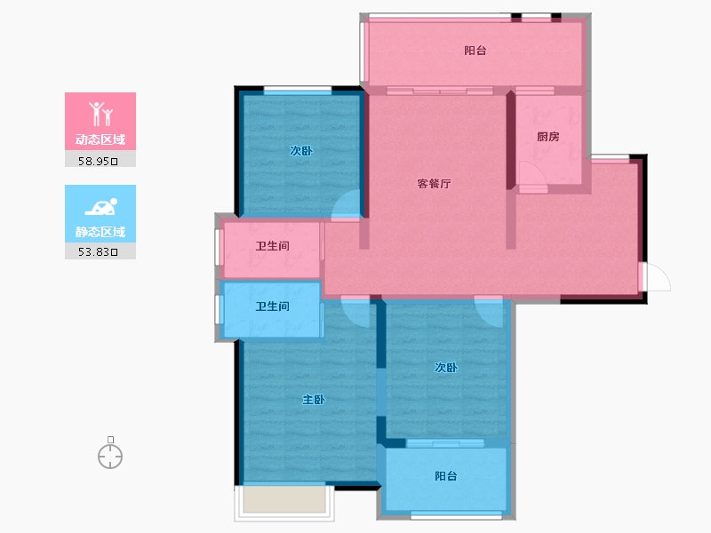 河南省-焦作市-和兴鑫悦府-100.42-户型库-动静分区