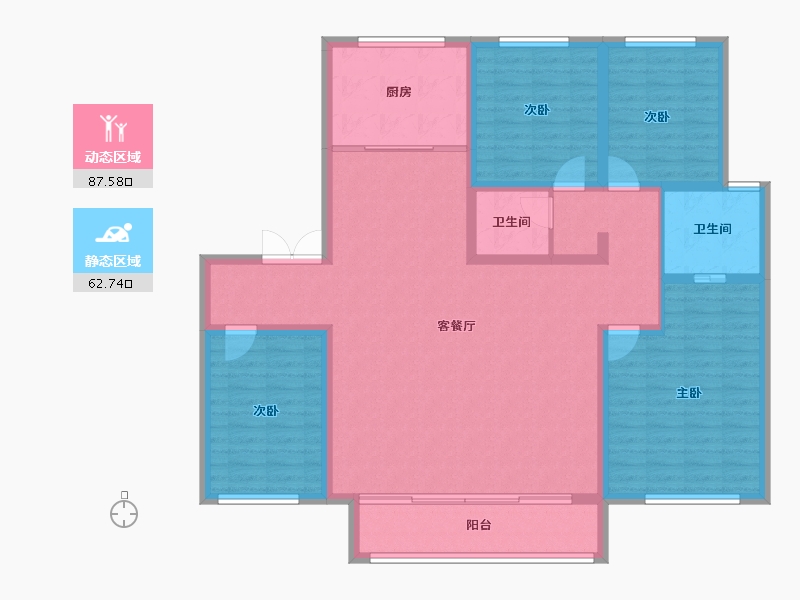 河北省-沧州市-明珠2号院-136.41-户型库-动静分区