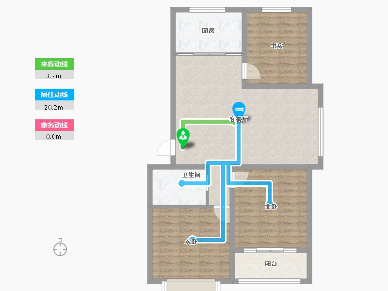 河北省-沧州市-古驿家园-85.77-户型库-动静线