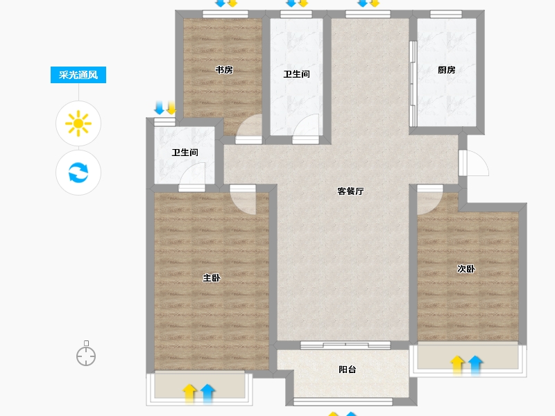 山东省-威海市-城投春和里-98.39-户型库-采光通风