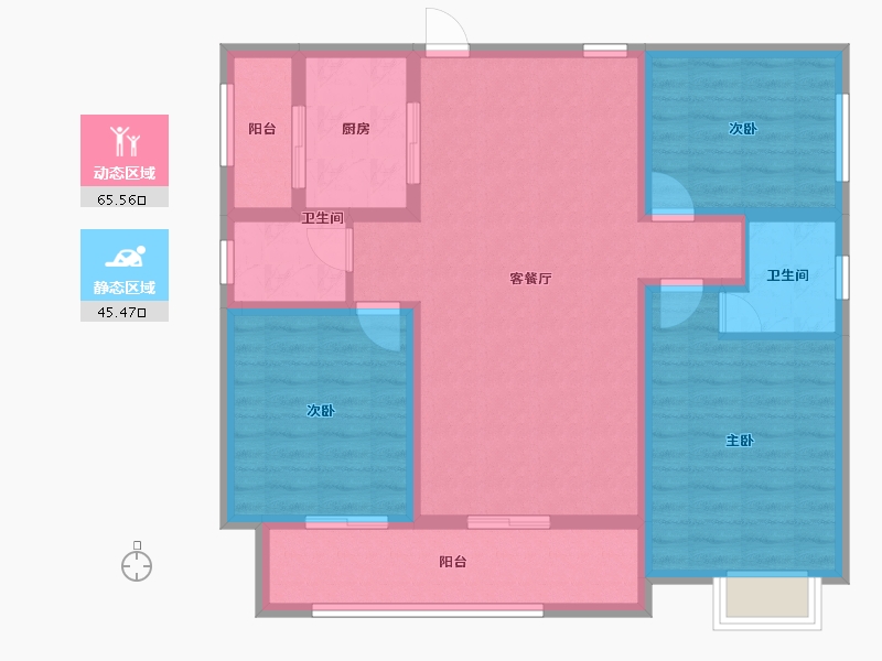 湖南省-常德市-金嘉桂花城-99.04-户型库-动静分区