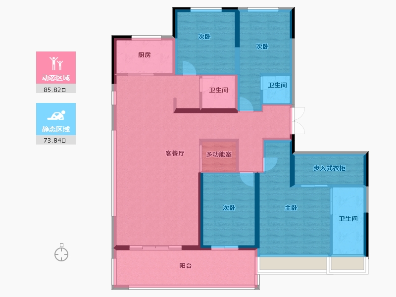 河南省-周口市-昌建·外滩壹号-144.40-户型库-动静分区