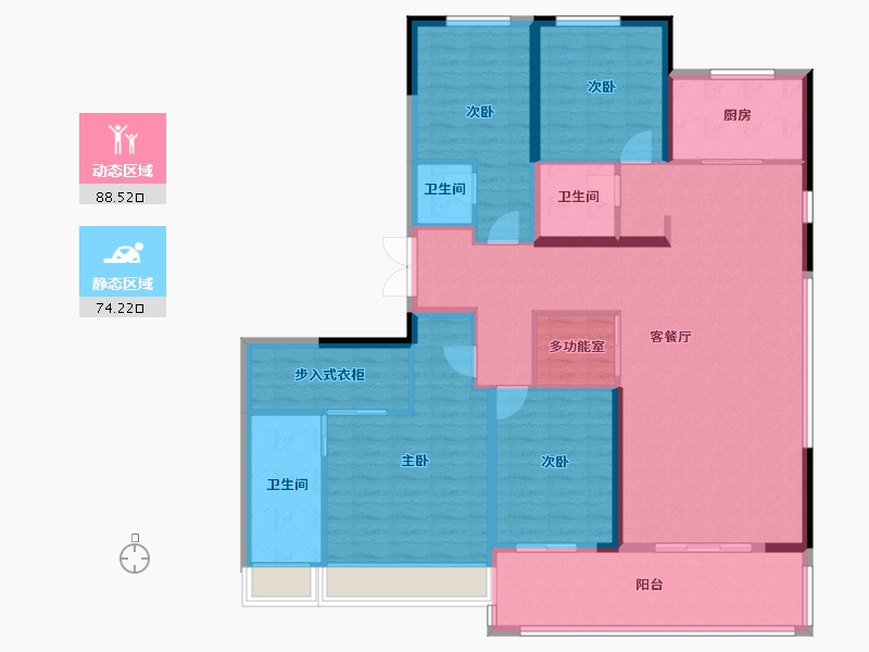 河南省-周口市-昌建·外滩壹号-147.50-户型库-动静分区