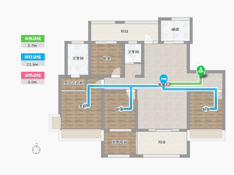 河南省-驻马店市-嘉和院子-122.79-户型库-动静线