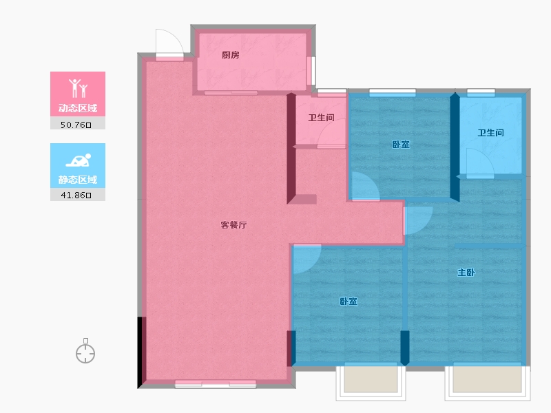 湖南省-常德市-环宇格林小镇-84.23-户型库-动静分区