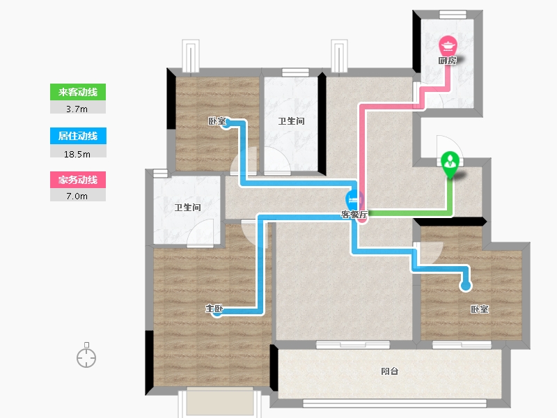 江西省-九江市-广隆·新松赣江铭著-86.18-户型库-动静线