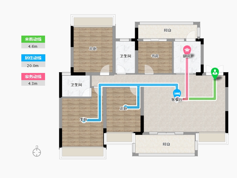 四川省-巴中市-凯邦名门二期-117.68-户型库-动静线