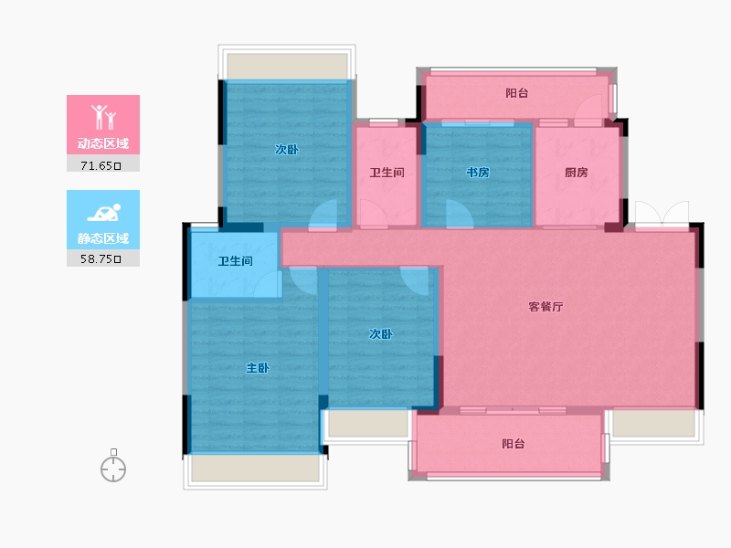 四川省-巴中市-凯邦名门二期-117.68-户型库-动静分区