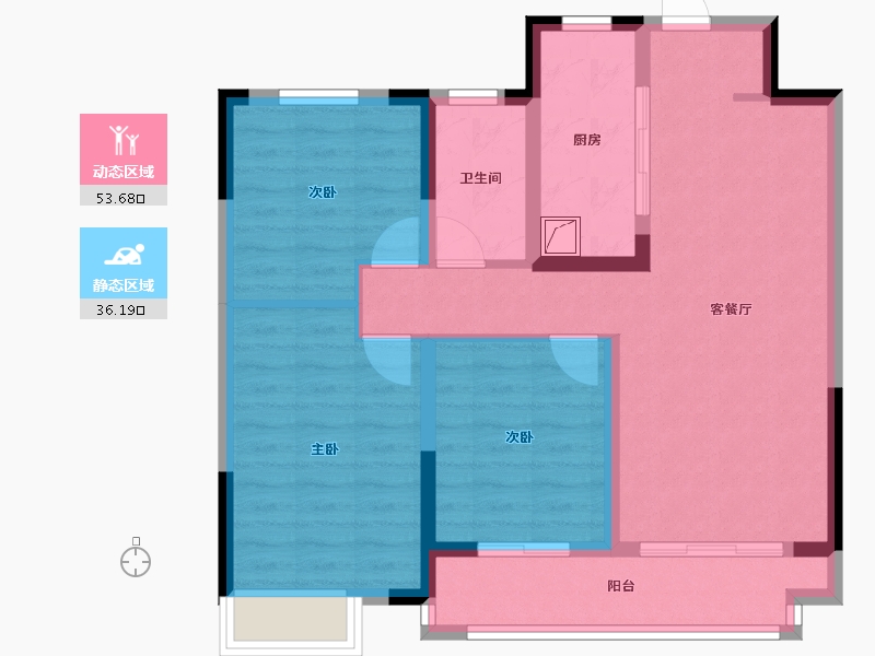 江西省-宜春市-华地·公元-79.56-户型库-动静分区