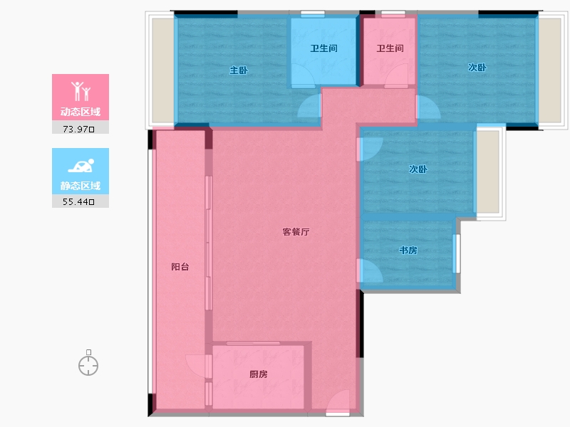 四川省-巴中市-凯邦名门二期-116.66-户型库-动静分区