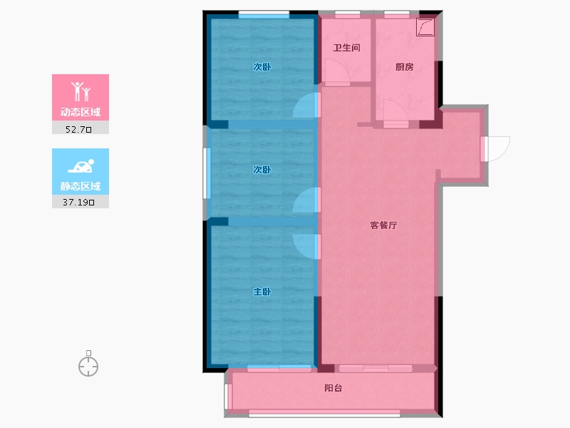 江西省-宜春市-华地·公元-79.92-户型库-动静分区