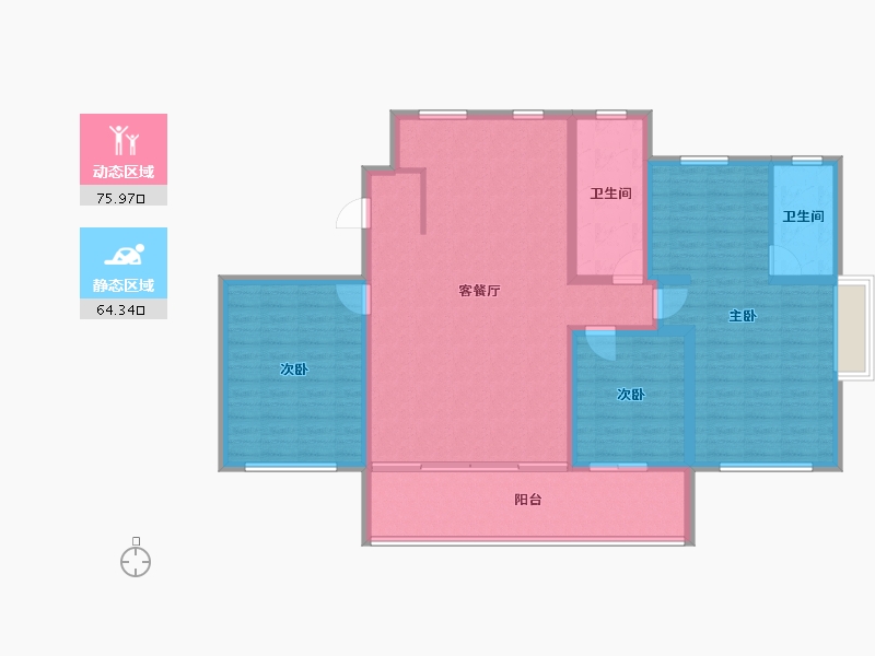 山东省-威海市-轩鼎悦府-127.34-户型库-动静分区