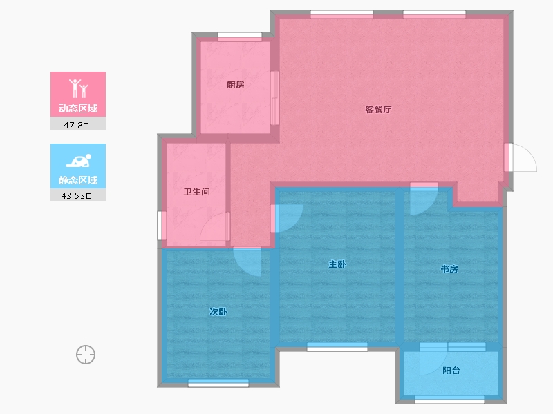 山东省-威海市-威高新城信和苑-81.44-户型库-动静分区