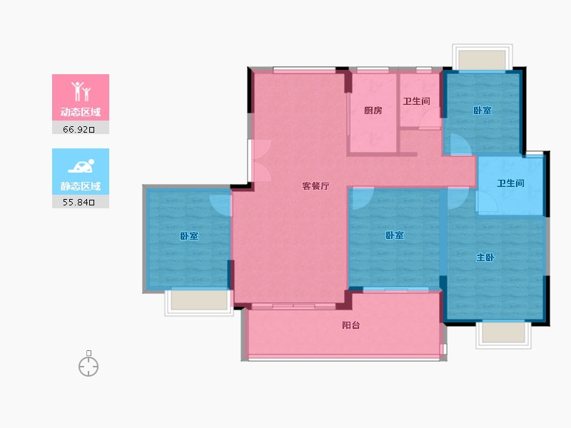 江西省-赣州市-华屹谷山院子-111.97-户型库-动静分区