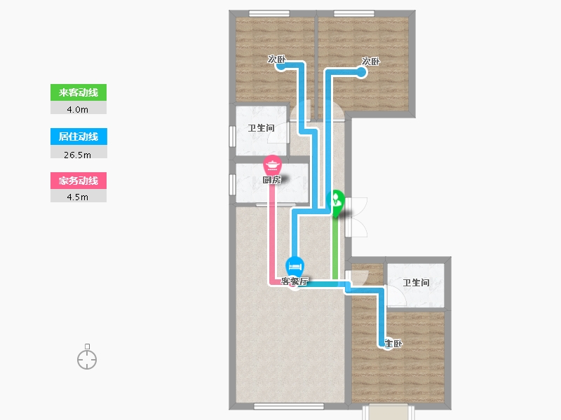 内蒙古自治区-包头市-方兴衛仕府-85.12-户型库-动静线