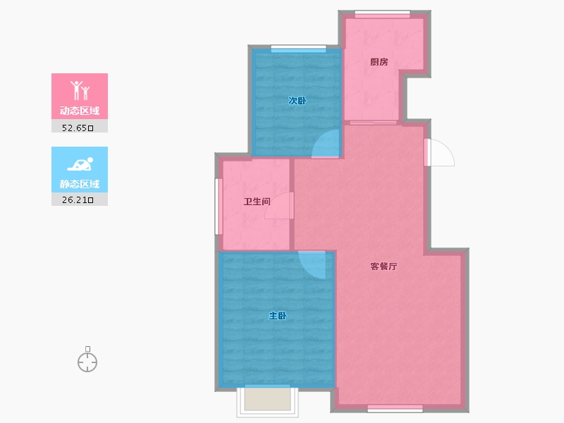 河北省-承德市-熙璟天著-72.32-户型库-动静分区